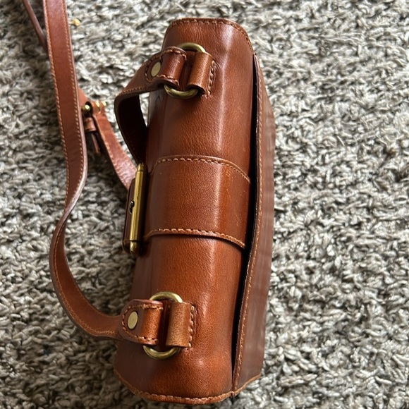 Franchi  Camel Leather Crosssbody Bag - Picture 9 of 13
